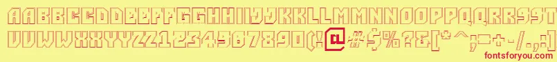 フォントASimpler2otlBold – 赤い文字の黄色い背景