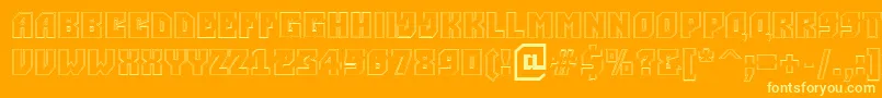 ASimpler2otlBold-Schriftart – Gelbe Schriften auf orangefarbenem Hintergrund