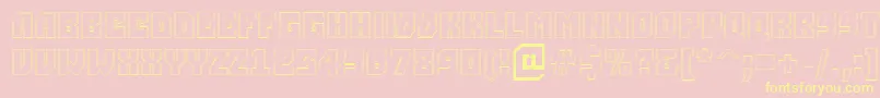 ASimpler2otlBold Font – Yellow Fonts on Pink Background