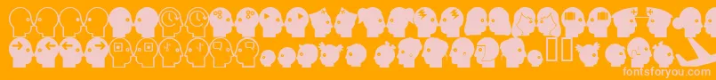 Llfaces2 Font – Pink Fonts on Orange Background