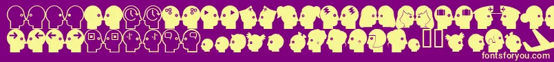 Llfaces2 Font – Yellow Fonts on Purple Background