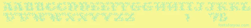 TenderRegular Font – Green Fonts on Yellow Background