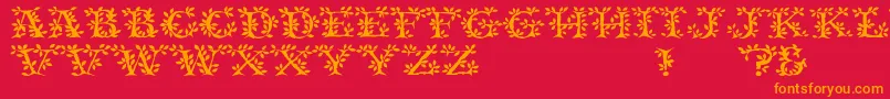 TenderRegular Font – Orange Fonts on Red Background