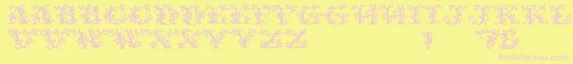 TenderRegular Font – Pink Fonts on Yellow Background