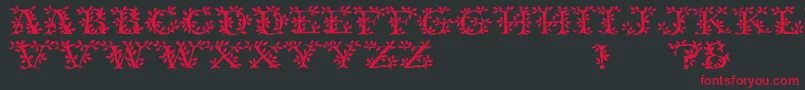 TenderRegular Font – Red Fonts on Black Background