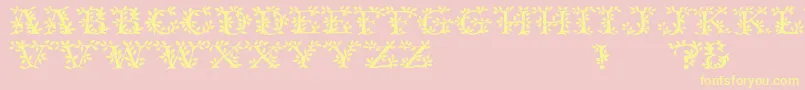 TenderRegular-Schriftart – Gelbe Schriften auf rosa Hintergrund