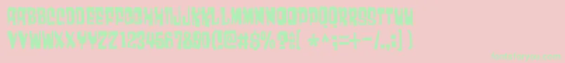 Much Font – Green Fonts on Pink Background