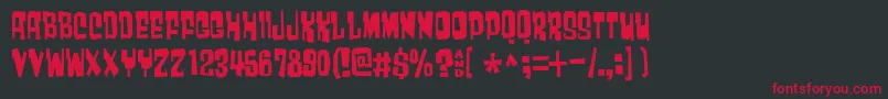 Much Font – Red Fonts on Black Background
