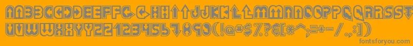 Dazey Font – Gray Fonts on Orange Background