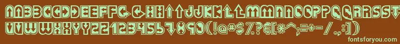Dazey Font – Green Fonts on Brown Background