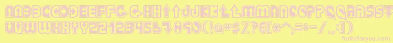 Dazey Font – Pink Fonts on Yellow Background