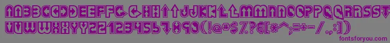 Шрифт Dazey – фиолетовые шрифты на сером фоне