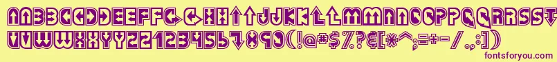 Dazey Font – Purple Fonts on Yellow Background