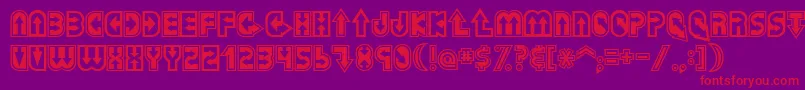 Dazey Font – Red Fonts on Purple Background