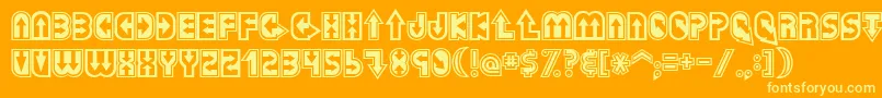 Dazey Font – Yellow Fonts on Orange Background