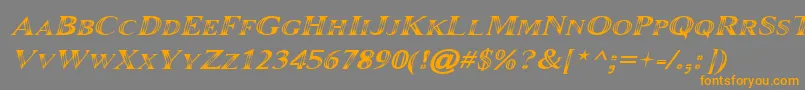 fuente Maranalloitalic – Fuentes Naranjas Sobre Fondo Gris
