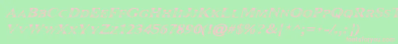 Maranalloitalic Font – Pink Fonts on Green Background