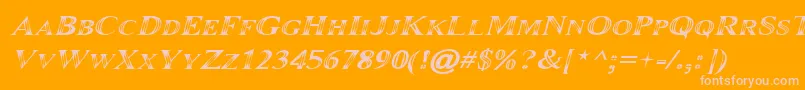 Maranalloitalic Font – Pink Fonts on Orange Background