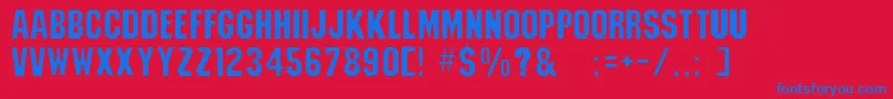 StrathmelliLig Font – Blue Fonts on Red Background