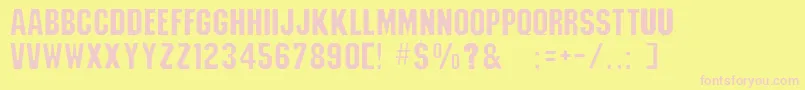 StrathmelliLig Font – Pink Fonts on Yellow Background