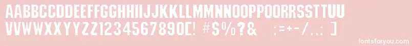 StrathmelliLig-Schriftart – Weiße Schriften auf rosa Hintergrund