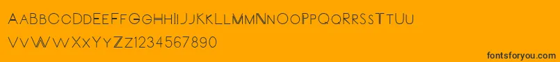 Fonte CarrinadyBold – fontes pretas em um fundo laranja