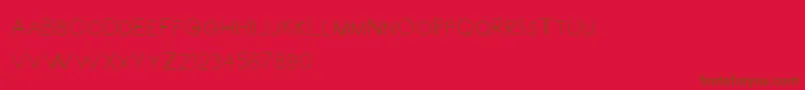 CarrinadyBold Font – Brown Fonts on Red Background