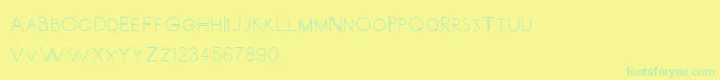 CarrinadyBold-Schriftart – Grüne Schriften auf gelbem Hintergrund