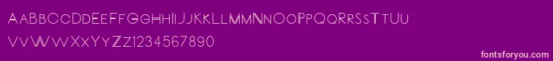 CarrinadyBold-fontti – vaaleanpunaiset fontit violetilla taustalla
