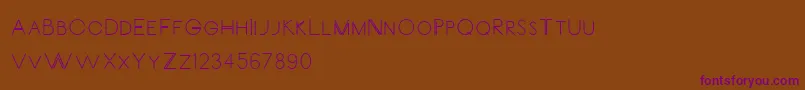 CarrinadyBold Font – Purple Fonts on Brown Background