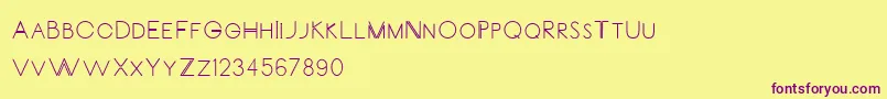 CarrinadyBold Font – Purple Fonts on Yellow Background