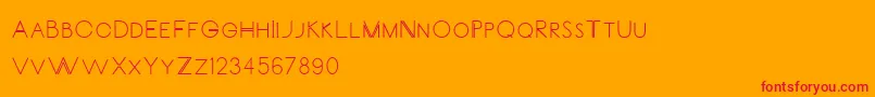 CarrinadyBold Font – Red Fonts on Orange Background