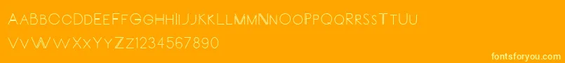 CarrinadyBold Font – Yellow Fonts on Orange Background