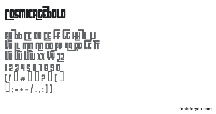 Fuente CosmicAgeBold - alfabeto, números, caracteres especiales