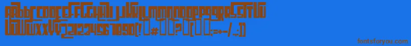 CosmicAgeBold Font – Brown Fonts on Blue Background