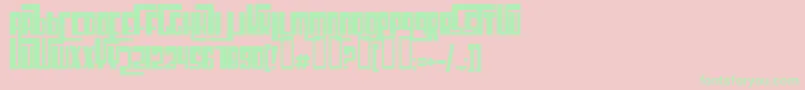 フォントCosmicAgeBold – ピンクの背景に緑の文字