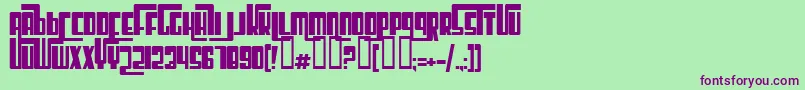 CosmicAgeBold Font – Purple Fonts on Green Background