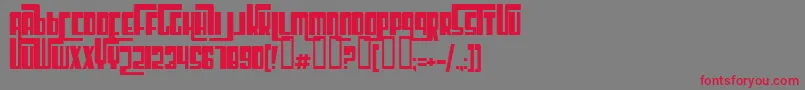 CosmicAgeBold Font – Red Fonts on Gray Background