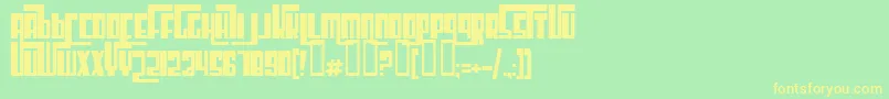 CosmicAgeBold Font – Yellow Fonts on Green Background