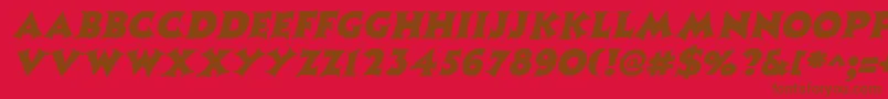 CoasterItalic-fontti – ruskeat fontit punaisella taustalla
