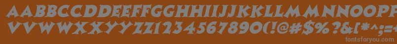 Шрифт CoasterItalic – серые шрифты на коричневом фоне