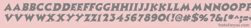 フォントCoasterItalic – ピンクの背景に灰色の文字