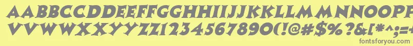 Fonte CoasterItalic – fontes cinzas em um fundo amarelo