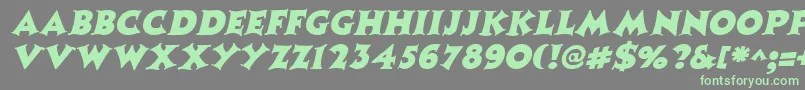 Fonte CoasterItalic – fontes verdes em um fundo cinza