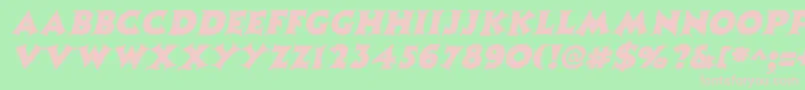Шрифт CoasterItalic – розовые шрифты на зелёном фоне