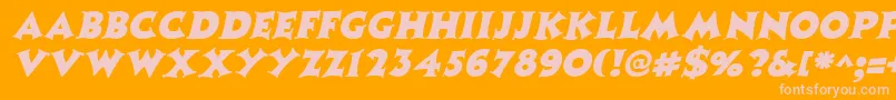 Police CoasterItalic – polices roses sur fond orange