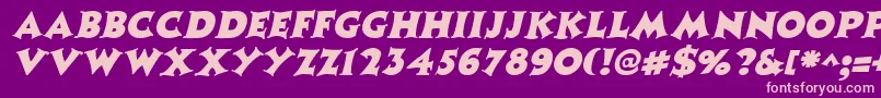 CoasterItalic-Schriftart – Rosa Schriften auf violettem Hintergrund