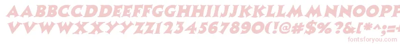 フォントCoasterItalic – 白い背景にピンクのフォント
