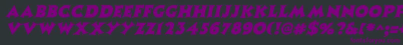 Fonte CoasterItalic – fontes roxas em um fundo preto