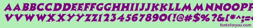 fuente CoasterItalic – Fuentes Moradas Sobre Fondo Verde